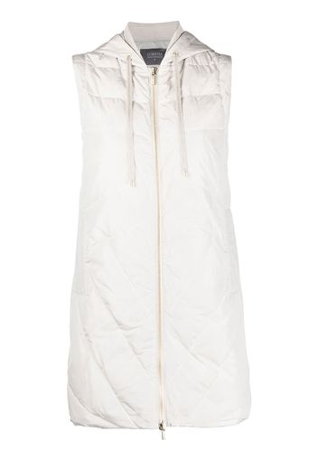 Lorena Antoniazzi padded drawstring-hood vest - Grigio