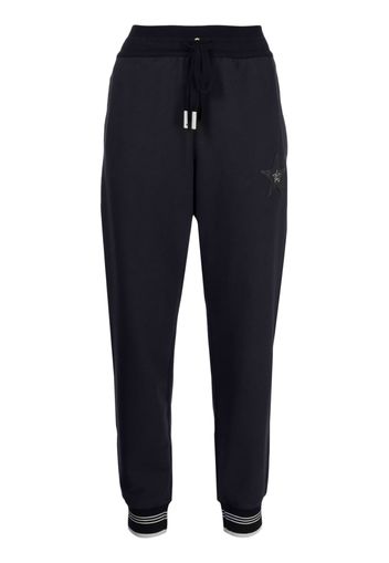 Lorena Antoniazzi star-detail cotton track pants - Blu