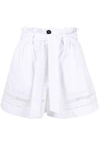 Lorena Antoniazzi belted cotton shorts - Bianco