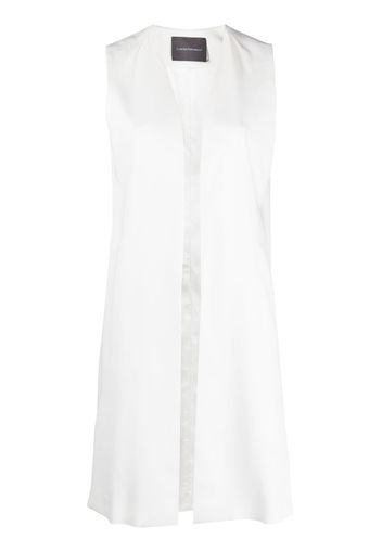 Lorena Antoniazzi sleeveless V-neck coat - Bianco