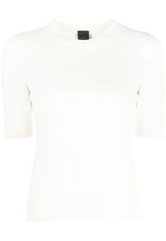 Lorena Antoniazzi short-sleeved knitted top - Bianco