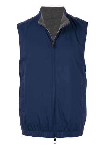 Gilet reversibile con zip