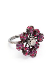 Louis Vuitton 2000s pre-owned rhinestone-embellished floral ring - Grigio