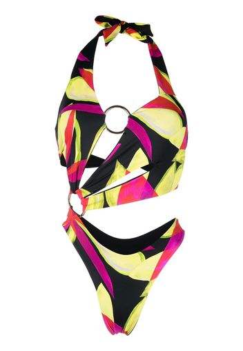 Louisa Ballou Sex Wax asymmetric swimsuit - Nero