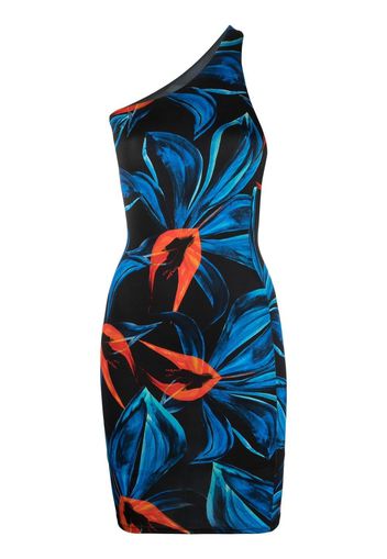 Louisa Ballou floral-print off-shoulder dress - Blu
