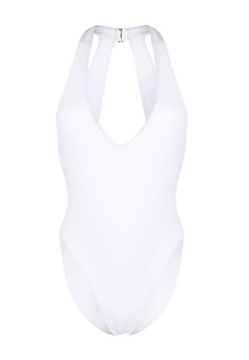 Louisa Ballou halter-neck one-piece swimsuit - Bianco