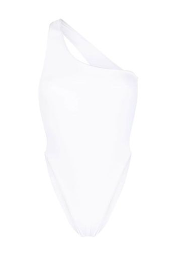 Louisa Ballou Plunge one-shoulder swimsuit - Bianco