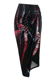 Louisa Ballou Coastline draped asymmetric skirt - Grigio