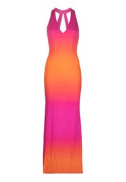 Louisa Ballou Hot Pink Gradient-printed maxi dress - Rosa