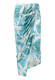 Louisa Ballou asymmetric midi skirt - Blu