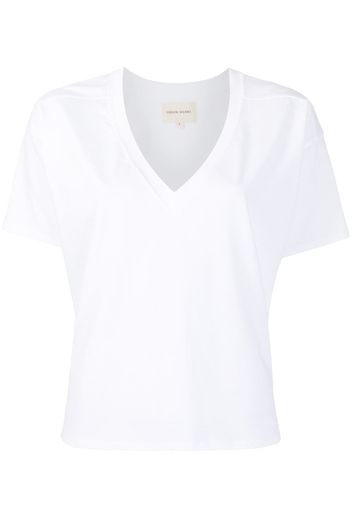 Loulou Studio T-shirt con scollo a V - Bianco