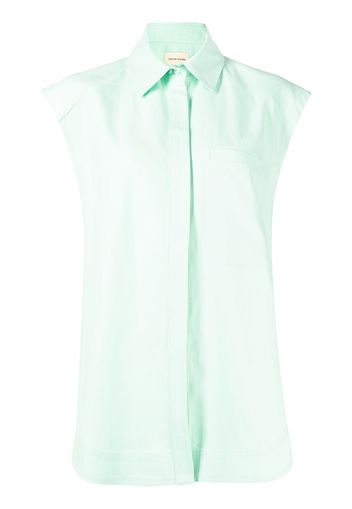 Loulou Studio Camicia smanicata - Verde