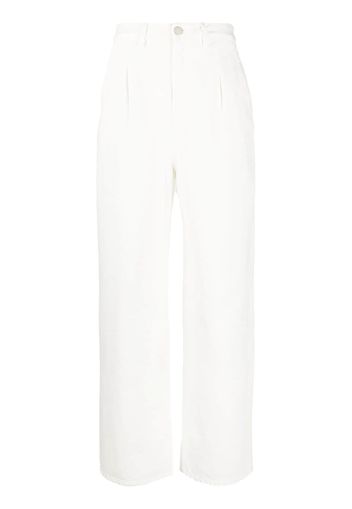 Loulou Studio Jeans a gamba ampia Attu - Bianco