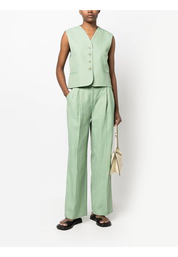 Loulou Studio button-front tailored waistcoat - Verde