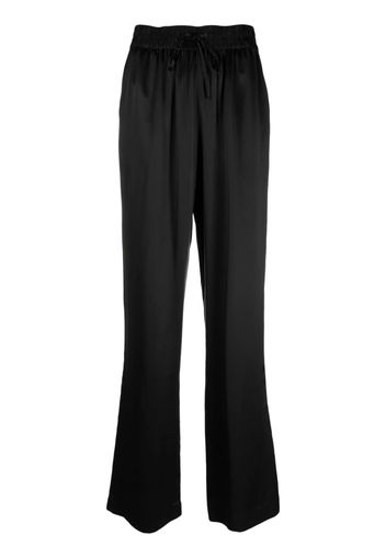 Loulou Studio high-waisted silk pants - BLACK