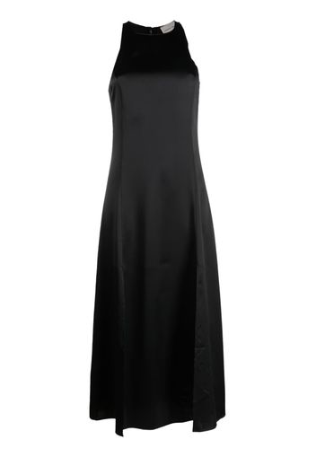 Loulou Studio satin-finish sleeveless midi dress - Nero