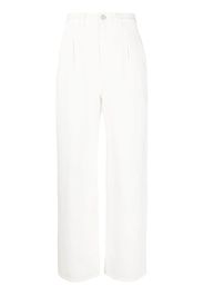 Loulou Studio Jeans a gamba ampia Attu - Bianco