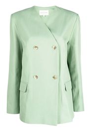 Loulou Studio Blazer senza colletto doppiopetto - Verde