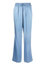 Loulou Studio high-waisted silk pants - Blu