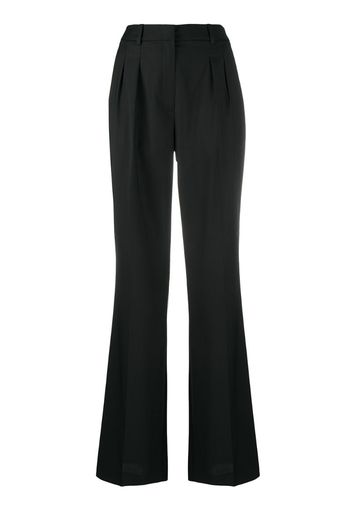 flared wool trousers