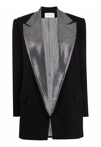 Loulou crystal-embellished single-breasted blazer - Nero