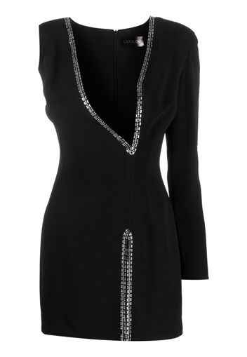 Loulou crystal-embellished single-sleeve dress - Nero