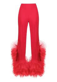 Loulou Pantaloni con dettaglio a rete - Rosso