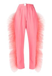 Loulou Pantaloni sartoriali con ruches - Rosa