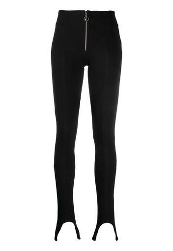 ribbed ankle strap leggings