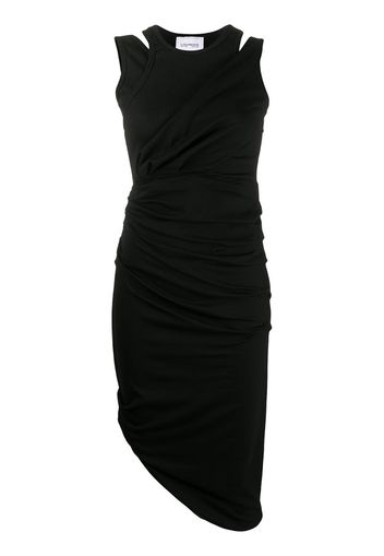 ruched fitted evening dress