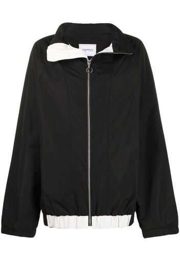 spread collar zip-up jacket