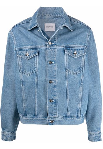 Lourdes Timbuktu logo-print denim jacket - Blu