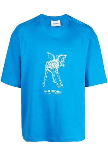 Lourdes T-shirt con stampa - Blu