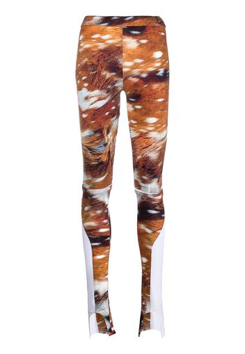 Lourdes Leggings con stampa - Marrone