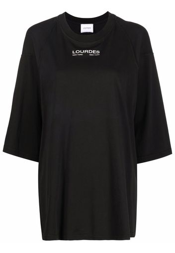 Lourdes logo-print T-shirt - Nero