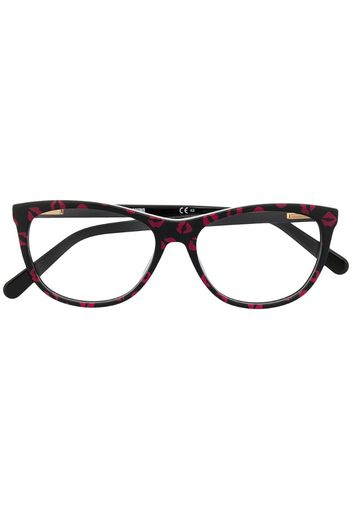 cat-eye kiss-print glasses