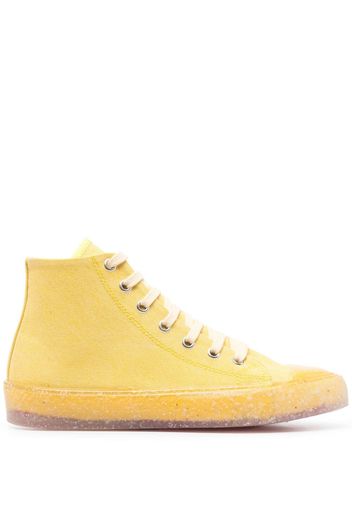 Love Moschino heart-patch sneakers - Giallo