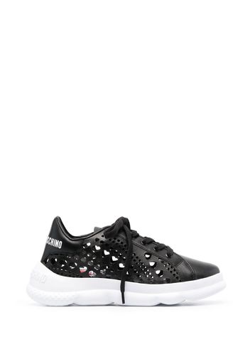 Love Moschino heart cut-out sneakers - Nero