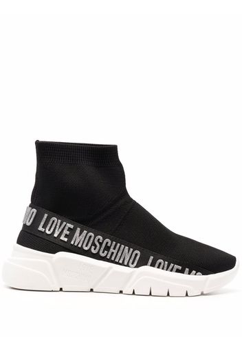 Love Moschino Sneakers a calzino - Nero