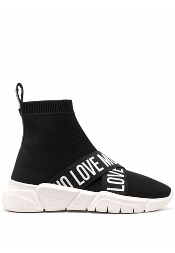 Love Moschino Sneakers a calzino - Nero