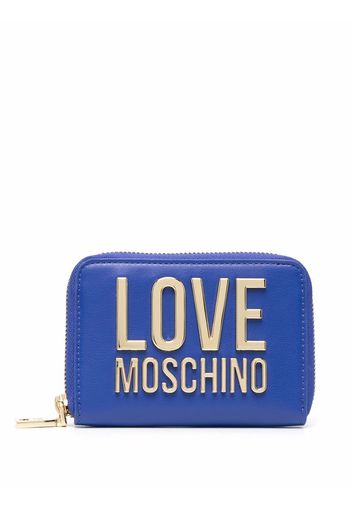 Love Moschino Portafoglio con logo in finta pelle - Blu