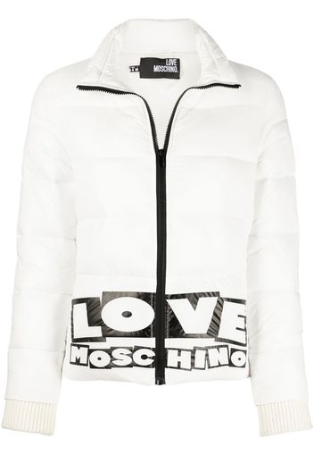 Love Moschino Piumino con stampa - Bianco