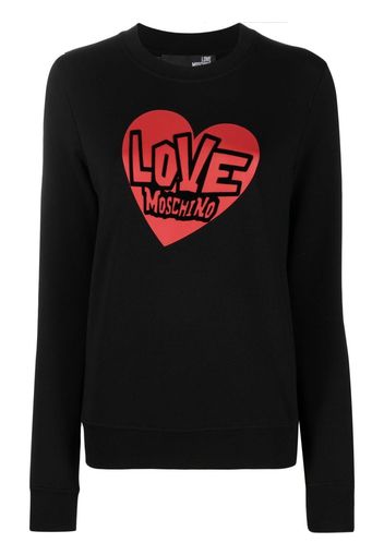 Love Moschino logo-print sweatshirt - Nero