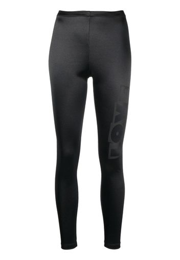 Love Moschino Leggings con stampa - Nero