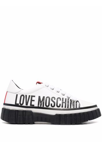 Love Moschino Sneakers con stampa - Bianco