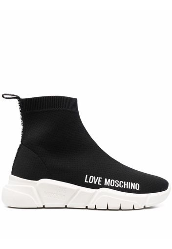 Love Moschino Sneakers con stampa - Nero