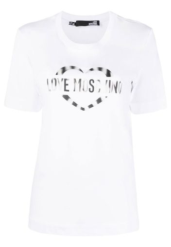Love Moschino T-shirt con stampa - Bianco