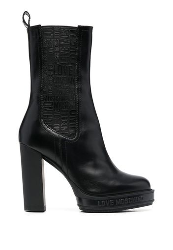 Love Moschino 110mm platform ankle boots - Nero