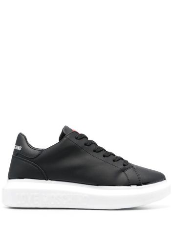 Love Moschino low-top lace-up sneakers - Nero