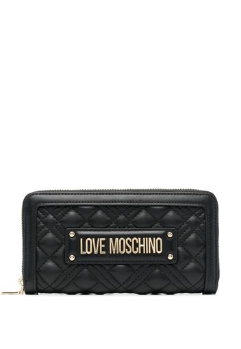 Love Moschino Portafoglio con placca logo - Nero